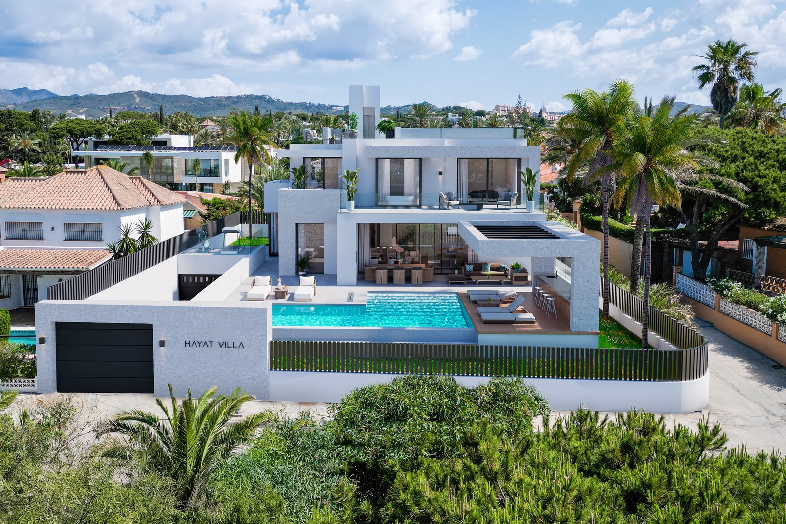 Hayat Villa, front line beach